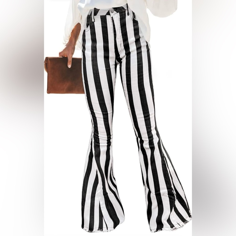 Altar’d State Women’s Striped Flare Jeans / Size L
